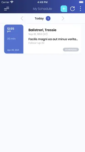 DocBuddy: my schedule
