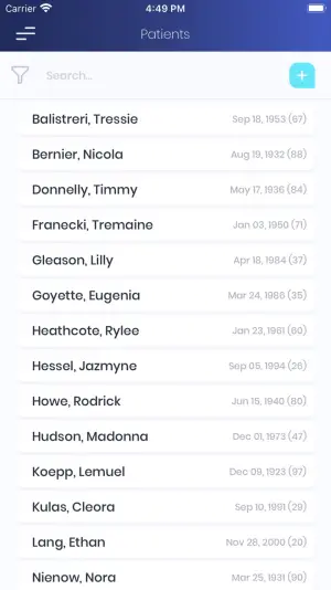 DocBuddy: the patient list