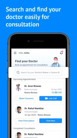 Docon for Patients: finding a doctor