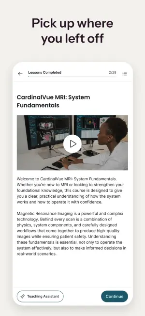 Thinkific app: a course lesson