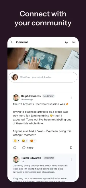 Thinkific app: the community feed